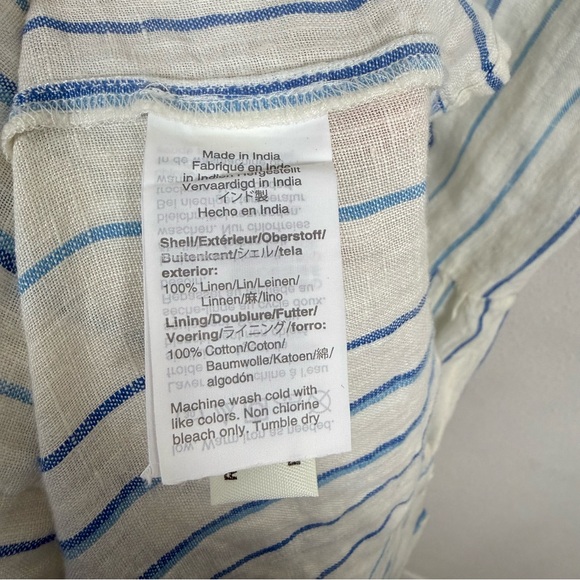 Madewell Cami Tier Midi Linen Dress in Stripe Euro Summer Capsule Women’s 14 - Picture 6 of 9
